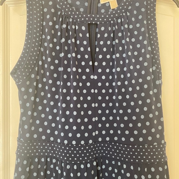 MICHAEL KORS Womens New Navy Polka Dot Sleeveless - Picture 9 of 11